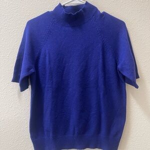 Ann Taylor Women's Royal Blue Short Sleeve Top